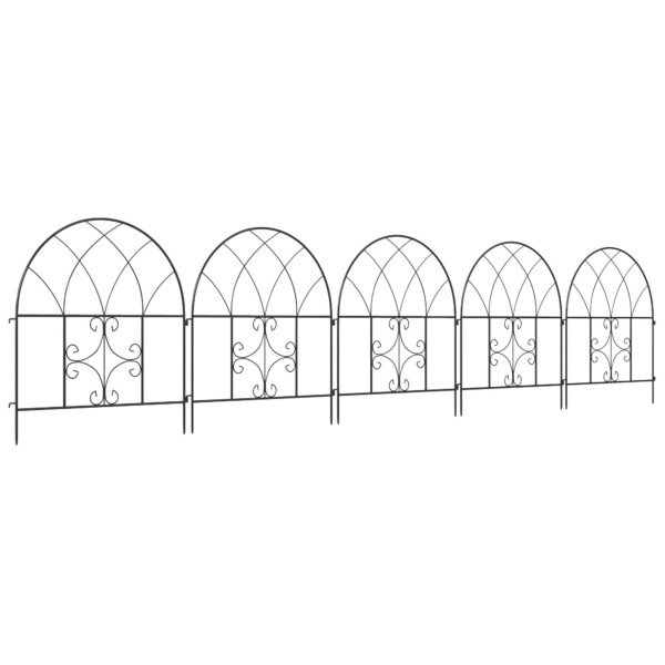 Dekoratyvinis įsmeigiamas sodo tvoros komplektas 300 x 70 cm