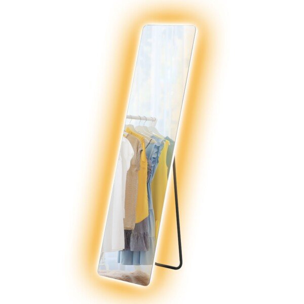 Berėmis viso ūgio veidrodis su LED apšvietimu ir reguliuojamu jutikliniu valdymu 40 x 150 cm