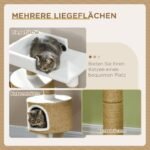 Kačių draskyklė su urveliu ir gultu didelėms katėms