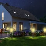 4 vnt. įsmeigiamų soliarinių sodo šviestuvų su mirgėjimo efektu