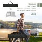 Išskleidžiamas paviljonas su šoninėmis sienomis ir langais