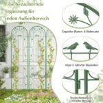 Dekoratyvinės metalinės sodo atramos 2 vnt (Žalia)