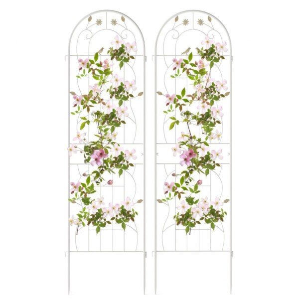 Dekoratyvinis metalinis sodo tinklas 180 cm (Balta)