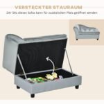 Gyvūnų sofa su daiktadėže ir pliušiniu užvalkalu