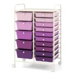 Vežimėlis su penkiolika stalčių (Violetinė)