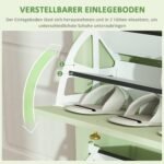 Batų spintelė su ištraukiamu stalčiumi ir atverčiamais skyriais su reguliuojamomis lentynomis 12 porų batų