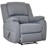 Atlošiamas poilsio krėslas su rankiniu valdymu ir kojų atrama