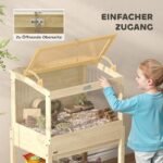 Dviejų aukštų žiurkėno narvas su atverčiamu dangčiu