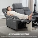 Trivietė poilsio sofa su individualiai reguliuojamais atlošais