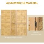 Sulankstoma trijų dalių kambario pertvara iš bambuko