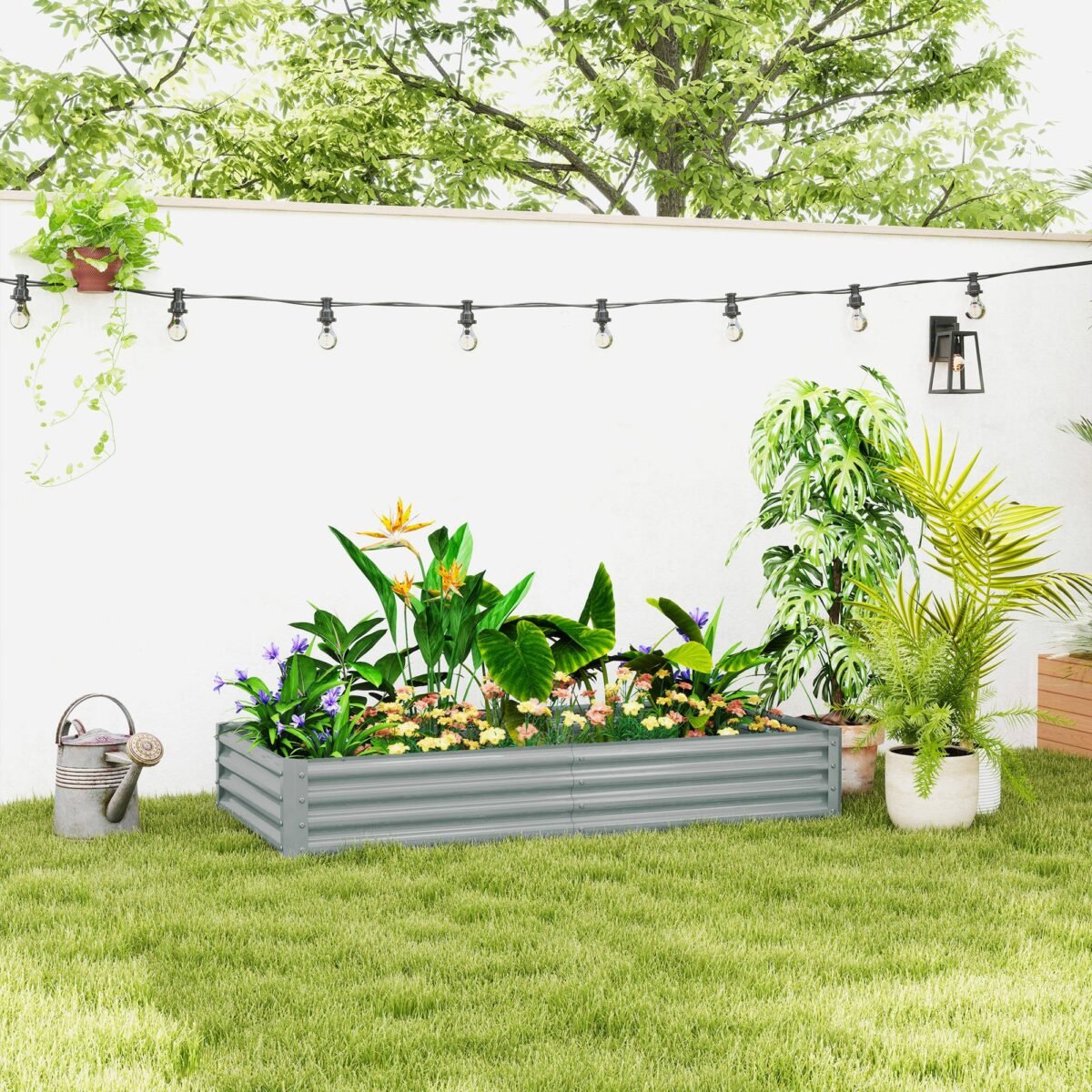 30 cm gylio pakelta lysvė iš cinkuoto plieno su apsauginiu kraštu