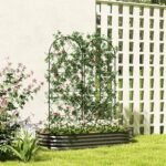 Atsparios rūdims metalinės atraminės grotelės vijokliniams augalams 2 dalių rinkinys