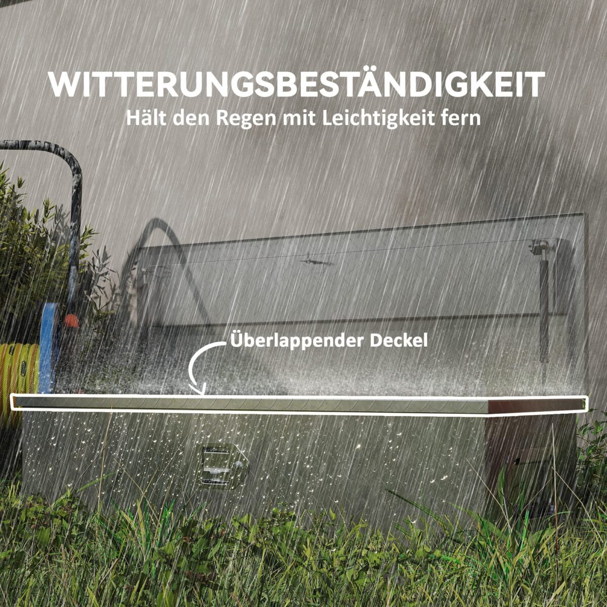 Aliuminė oro sąlygoms atspari transportavimo dėžė su užraktu