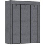 Medžiaginė drabužių spinta su 2 kabyklomis ir 8 lentynomis