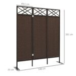 3 dalių lauko privatumo sienelė iš PE rotango