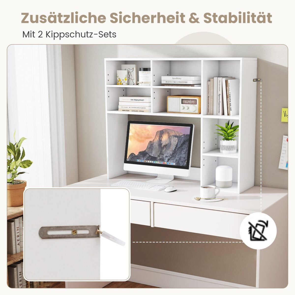 Stalviršio organizatorius su septyniais skyriais (Balta)