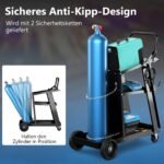 Mobilus suvirinimo vežimėlis su trimis lentynomis (Juoda)