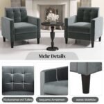 Aksominis fotelis su atlošu (Smėlio)