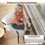 Modernus fotelis su porankiais (Balta)