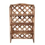 Trijų pakopų augalų lentyna iš kėnio medienos