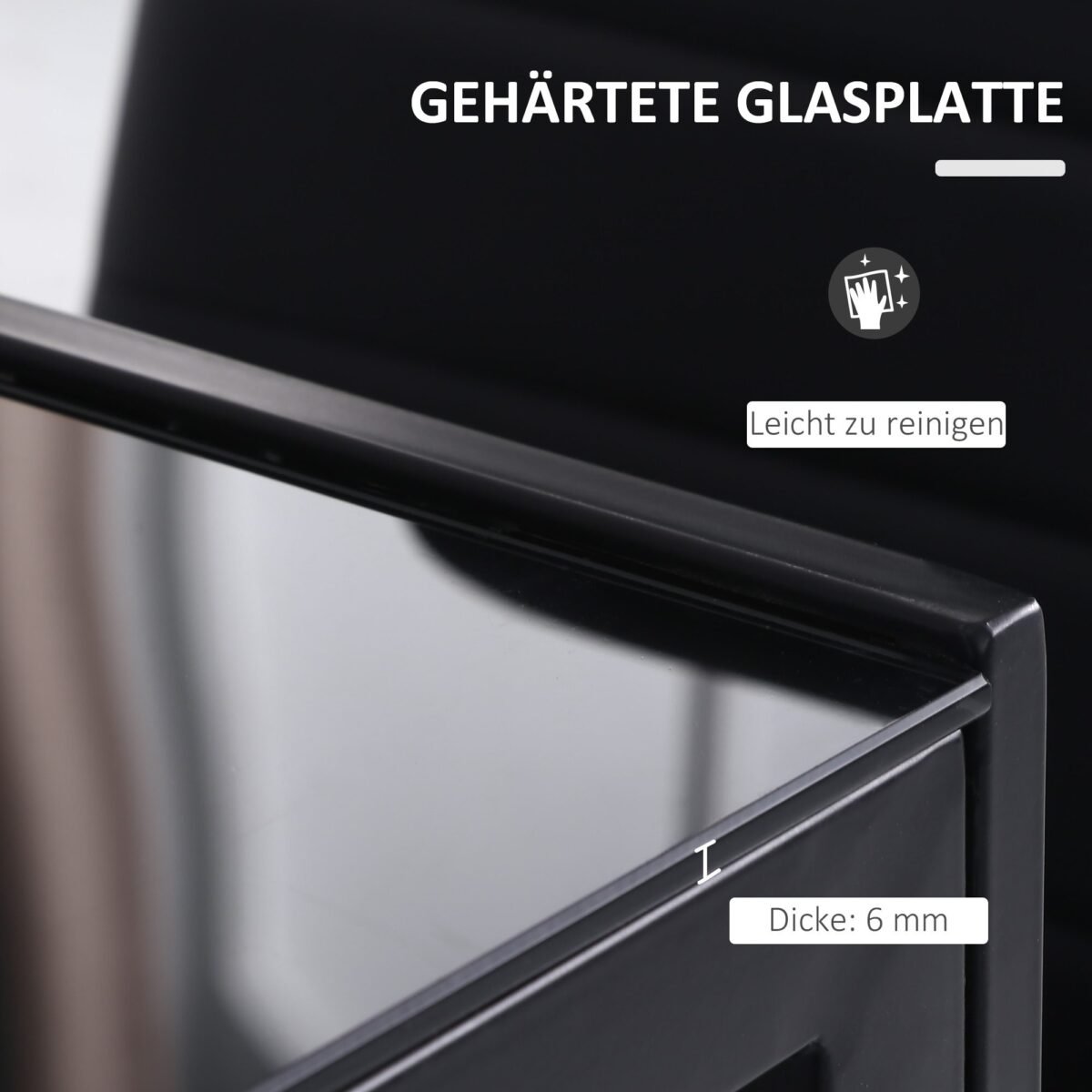 Modernaus dizaino valgomojo stalas su grūdinto stiklo stalviršiu, 120 x 60 x 75 cm