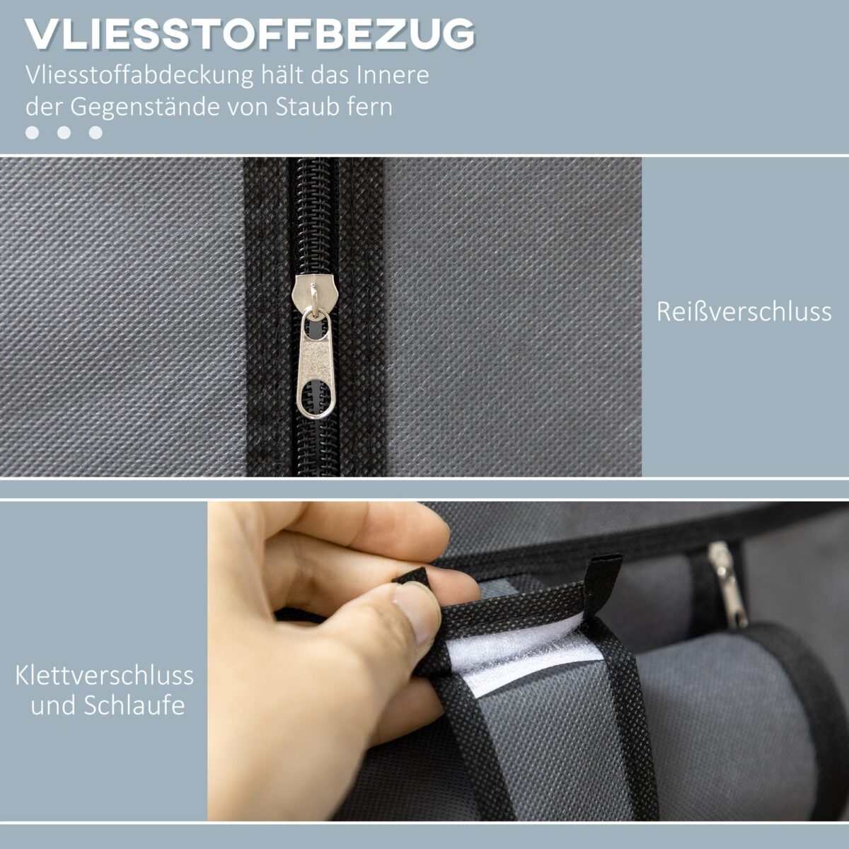 Audininė drabužių spinta su 6 lentynomis ir 1 kabykla