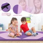 Sulankstomas gimnastikos ir jogos kilimėlis 240 x 117 x 5 cm (Violetinė)