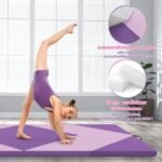 Sulankstomas gimnastikos ir jogos kilimėlis 240 x 117 x 5 cm (Violetinė)