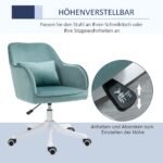 Aksominė masažinė biuro kėdė su vibraciniu juosmens masažu ir USB jungtimi