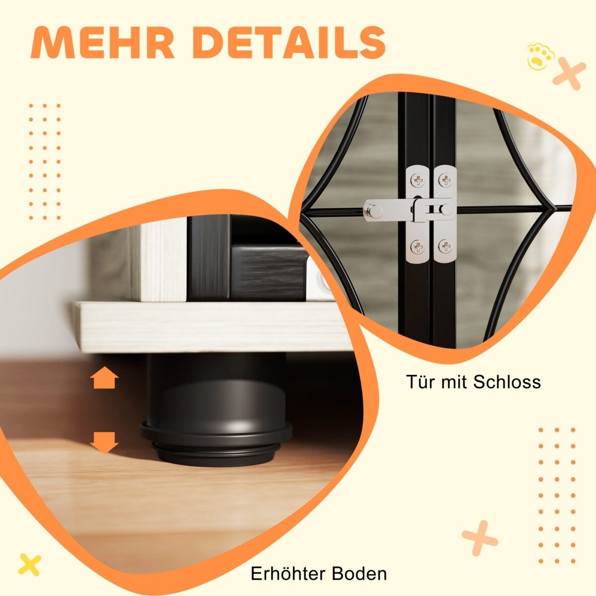 Rakinama šunų spintelė-narvas dideliems šunims