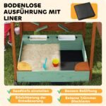 Smėlio dėžė vaikams su stogeliu ir dviem daiktadėžėmis