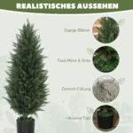 UV spinduliams atsparus 90 cm aukščio dirbtinių kiparisų dviejų dalių rinkinys