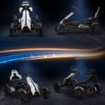 Elektrinis kartingas vaikams su reguliuojamu greičiu iki 5 km/h ir EVA ratais