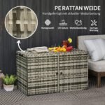 PE ratano sodo daiktadėžė, dviejų lygių, su pakėlimo mechanizmais, 350L