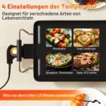 Elektrinė plokštelė keptuvėms su termostatu 1800W (Juoda)