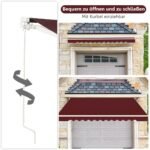 Išvažiuojama markizė balkonui 400x250 cm (Bordo)