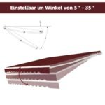 Išvažiuojama markizė balkonui 400x250 cm (Bordo)