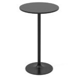 Reguliuojamo aukščio apvalus 60 cm skersmens bistro staliukas (Juoda)