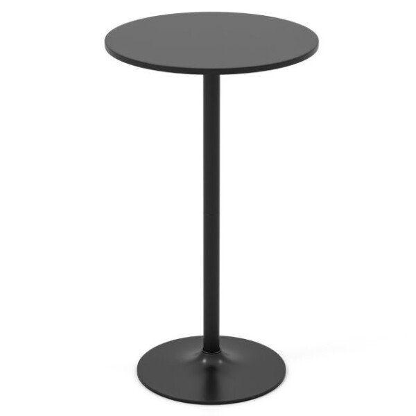 Reguliuojamo aukščio apvalus 60 cm skersmens bistro staliukas (Juoda)
