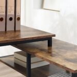 L formos kampinis rašomasis stalas su šonine lentyna