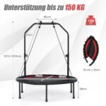 Fitneso treniruoklis su reguliuojamu atraminiu strypu (Raudona)