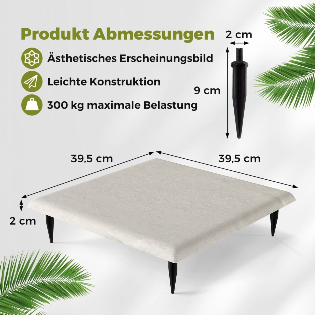 Sodo takelių akmenys 8 vnt. 39 5x39 5 cm polipropileno takelių plokštės (Smėlio)