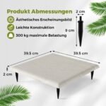 Sodo takelių akmenys 8 vnt. 39 5x39 5 cm polipropileno takelių plokštės (Smėlio)