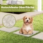 Sodo takelių akmenys 8 vnt. 39 5x39 5 cm polipropileno takelių plokštės (Smėlio)