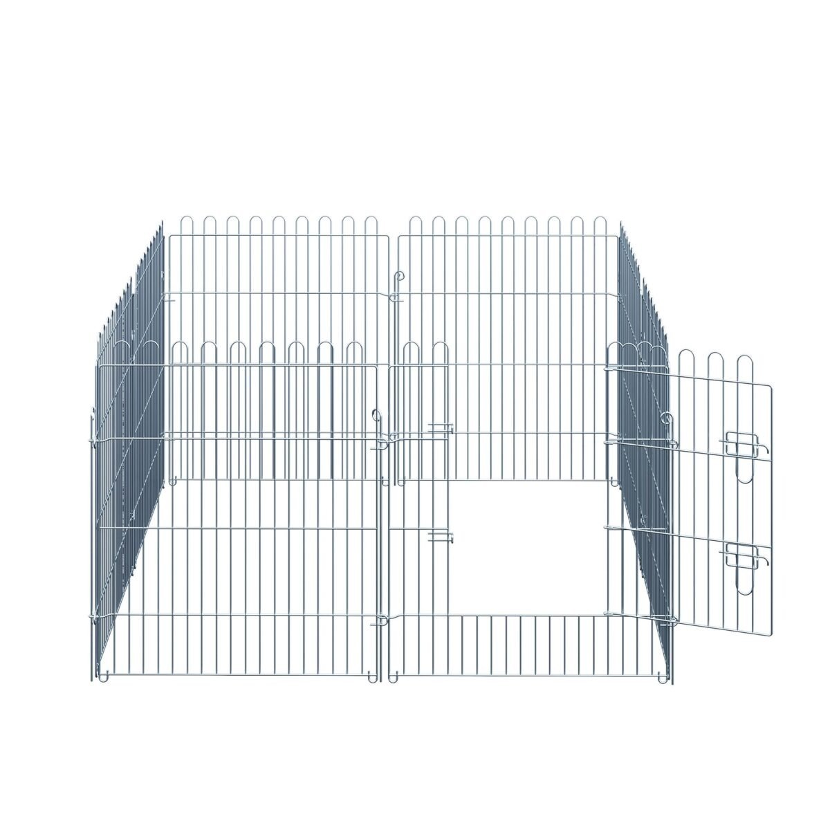 Sulankstomas 8 dalių gyvūnų aptvaras su durelėmis