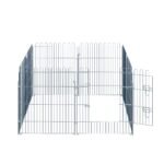 Sulankstomas 8 dalių gyvūnų aptvaras su durelėmis