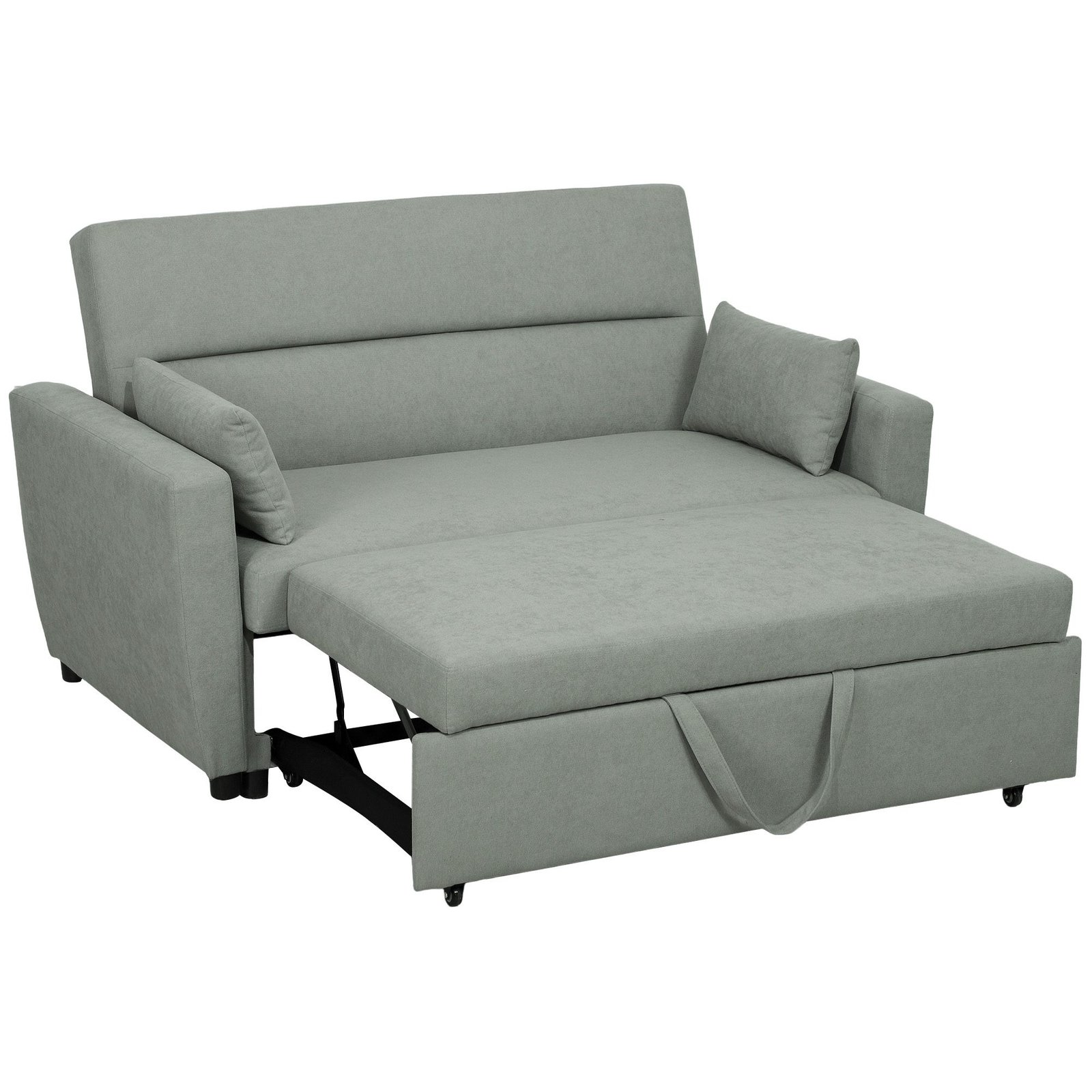 Dvivietė sofa-lova su trijų padėčių reguliuojamu atlošu Dvivietė sofa-lova su trijų padėčių reguliuojamu atlošu