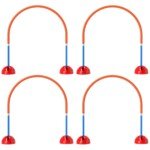 4 dalių šunų agility rinkinys su reguliuojamo pločio vartais