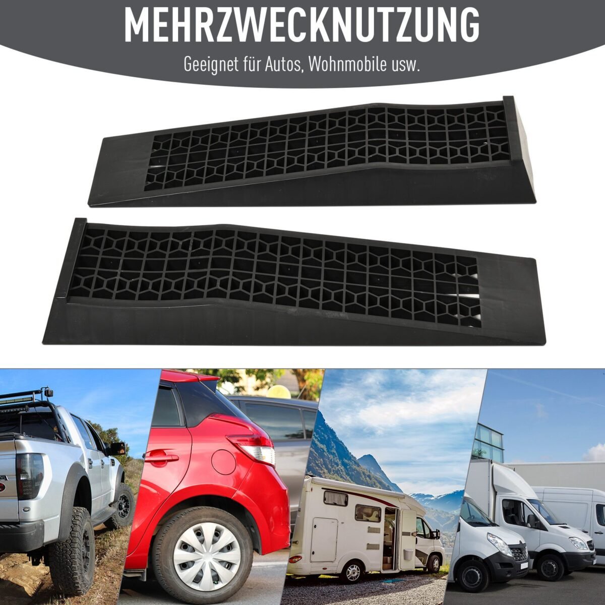 Plastikinis 2 dalių automobilių rampų komplektas 3000 kg keliamosios galios