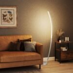 Spiralinė pastatoma LED lempa su pedinio jungikliu